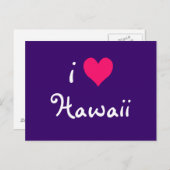 Carte Postale I Heart Hawaii (Devant / Derrière)