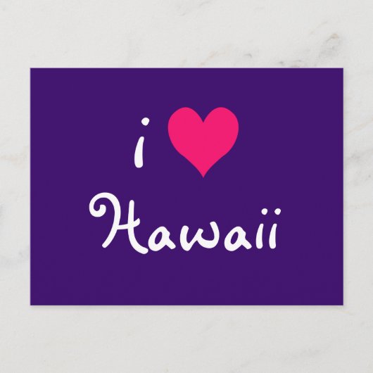 Carte Postale I Heart Hawaii (Devant)