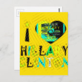 Carte Postale I Heart Hillary Clinton : Graffiti Expression Art (Devant / Derrière)