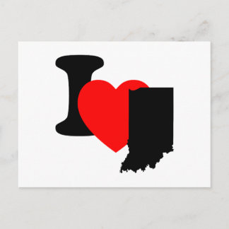 Carte Postale I Heart Indiana