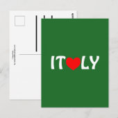 Carte Postale I Heart Italie (Devant / Derrière)
