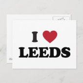 Carte Postale I Heart Leeds Angleterre (Devant / Derrière)