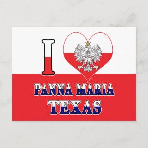 Carte Postale I Heart Love Panna Maria Texas