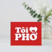Carte Postale I Heart (Love) Pho (Tôi PHỞ) (Debout devant)