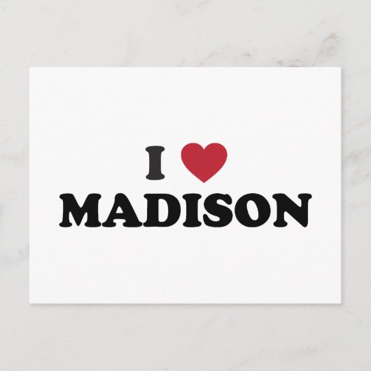Carte Postale I Heart Madison Wisconsin (Devant)