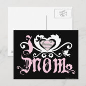 Carte Postale I Heart Maman Rose (Devant / Derrière)