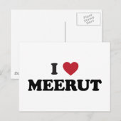 Carte Postale I Heart Meerut Inde (Devant / Derrière)