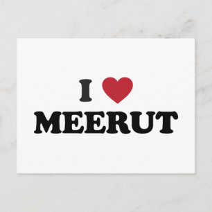 Carte Postale I Heart Meerut Inde