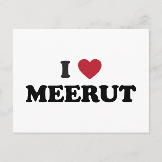 Carte Postale I Heart Meerut Inde (Devant)
