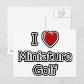 Carte Postale I Heart Miniature Golf (Devant / Derrière)