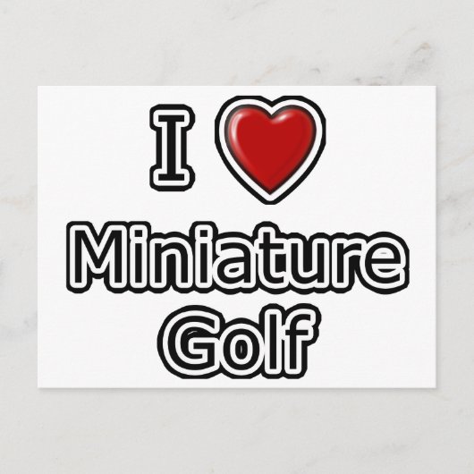 Carte Postale I Heart Miniature Golf (Devant)