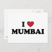 Carte Postale I Heart Mumbai Inde (Devant / Derrière)