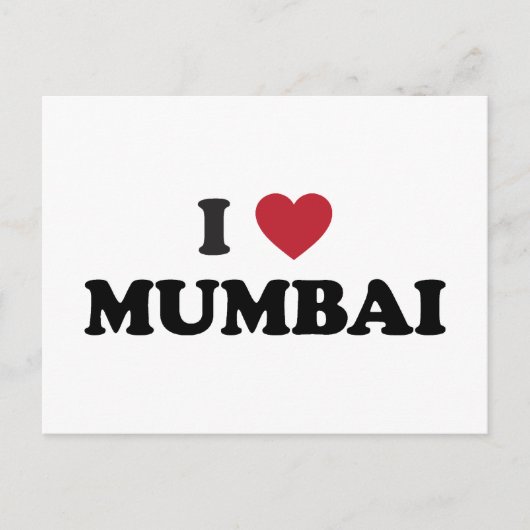 Carte Postale I Heart Mumbai Inde (Devant)