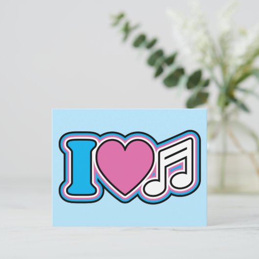 Carte Postale I Heart Music (Debout devant)