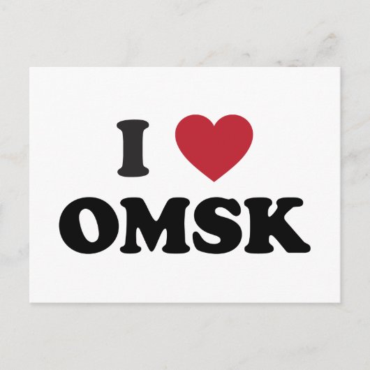 Carte Postale I Heart Omsk Russie (Devant)