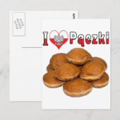 Carte Postale I Heart Paczki Cuisine polonaise (Devant / Derrière)