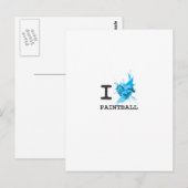 Carte Postale I Heart Paintball (Devant / Derrière)