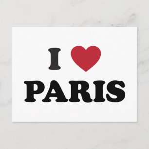 Carte Postale I Heart Paris France