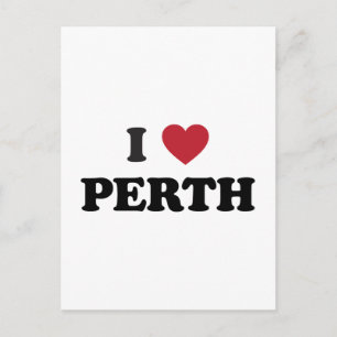 Carte Postale I Heart Perth Australie