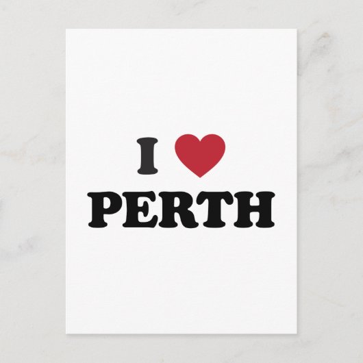 Carte Postale I Heart Perth Australie (Devant)