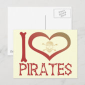 Carte Postale I Heart Pirates (Devant / Derrière)