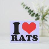 Carte Postale I Heart Rats Basic (Debout devant)