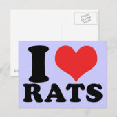 Carte Postale I Heart Rats Basic (Devant / Derrière)