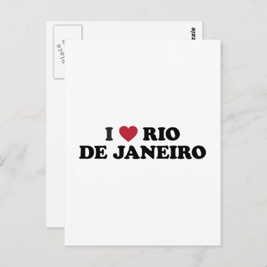 Carte Postale I Heart Rio de Janeiro Brésil (Devant / Derrière)