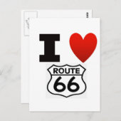 Carte Postale I Heart route 66 (Devant / Derrière)