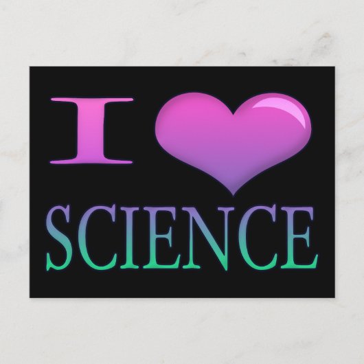 Carte Postale I Heart Science (Devant)