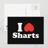 Carte Postale I Heart Sharts (Devant / Derrière)