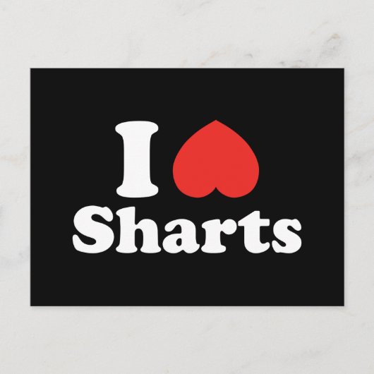 Carte Postale I Heart Sharts (Devant)