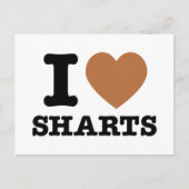 Carte Postale I Heart Sharts Funny Icon Graphisme (Devant)