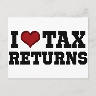 Carte Postale I Heart Tax Returns