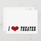 Carte postale I Heart Theatre (Devant / Derrière)