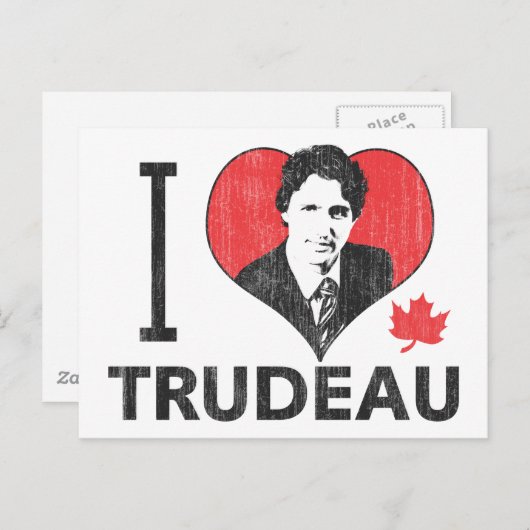Carte Postale I Heart Trudeau (Devant / Derrière)