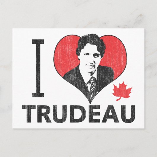 Carte Postale I Heart Trudeau (Devant)