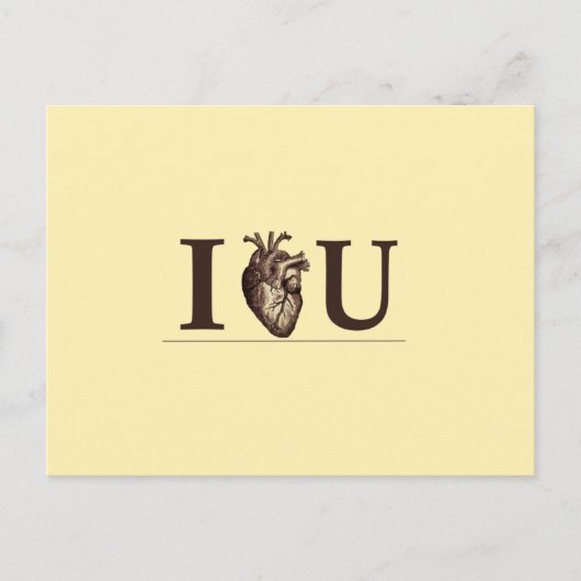 Carte Postale I Heart U (Devant)