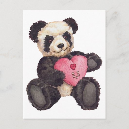 Carte Postale I Heart U Panda (Devant)