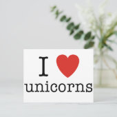 Carte Postale I Heart Unicorns (Debout devant)