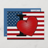 Carte postale I Heart USA (Devant / Derrière)