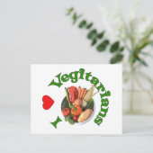 Carte Postale I Heart Végétariens (Debout devant)