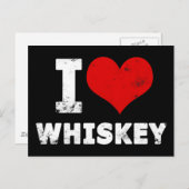 Carte Postale I Heart Whiskey (Devant / Derrière)