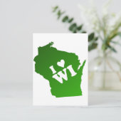 Carte Postale I Heart Wisconsin (Debout devant)