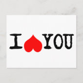 Carte Postale I Heart You Personnalisable (Devant)