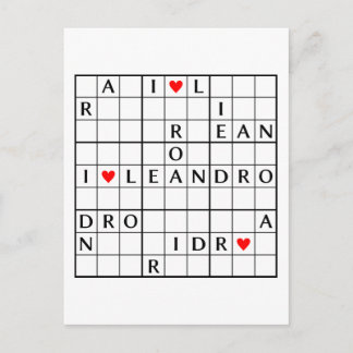 CARTE POSTALE I ♥ LEANDRO