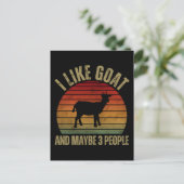 CARTE POSTALE I LIKE GOAT AND MAYBE 3 PEOPLE (Debout devant)