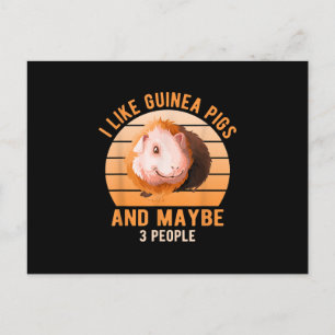 Carte Postale I Like Guinea Pigs Wheek Cavy Lover Guinea Pig Mom