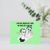 Carte Postale I Like You - Humour Relation Sarcastique (Debout devant)