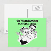 Carte Postale I Like You - Humour Relation Sarcastique (Devant / Derrière)